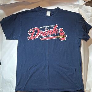 Atlanta Braves “They Make Me Drink” Navy Graphic T-Shirt